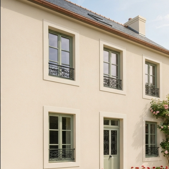 Rénovation de façade en mâchefer après travaux
